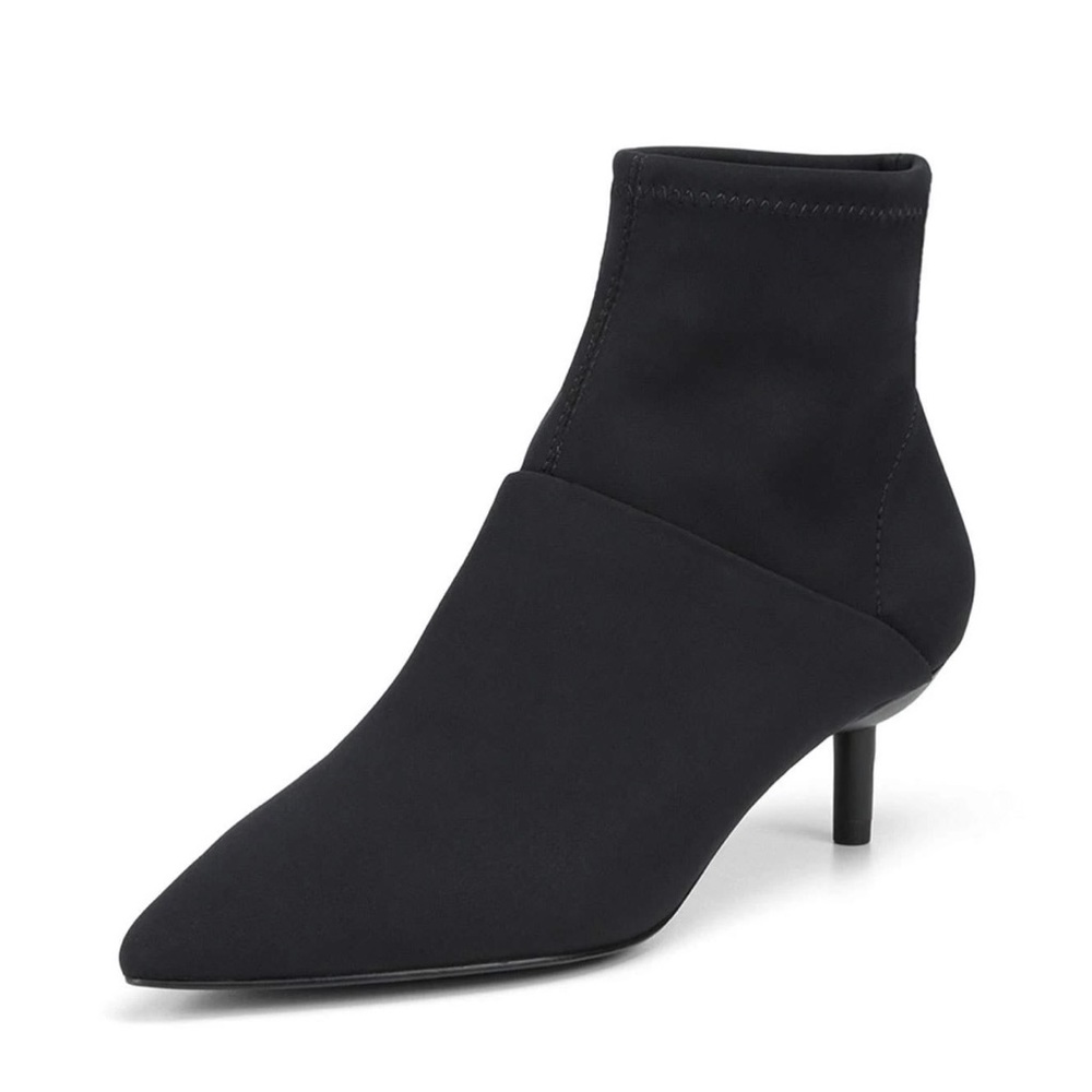 Donald Pliner 8.5 Black Bale Stretch Crepe Booties